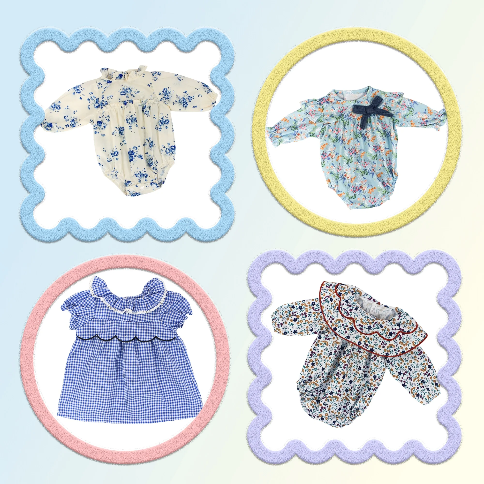 Vestiti per bambole rinate in 4 stili per dimensioni 18-20 pollici Bebe Reborn Doll Qualità soft touch per regalo per bambini