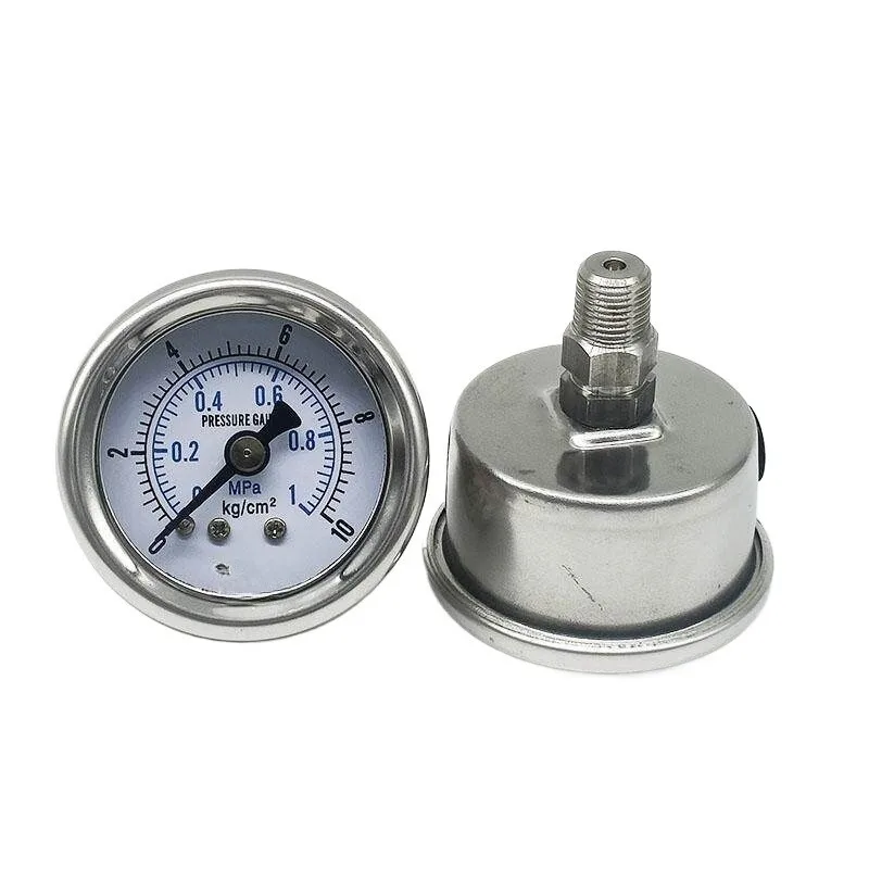 

Виброустойчивый термокоррозионностойкий манометр из нержавеющей стали 304 для измерения давления воды и воздуха, 10 кг/м² (1 МПа), с четкой шкалой, точное измерение