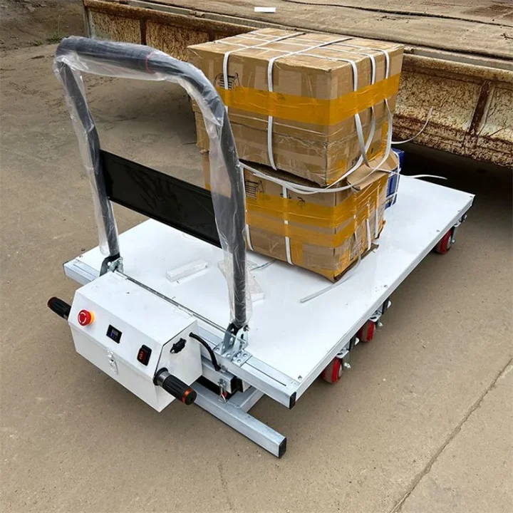 High Quality Ximuleke Hydraulic Lift Trolley following the convenient flatbed handling scissor fork loading and unloading truck