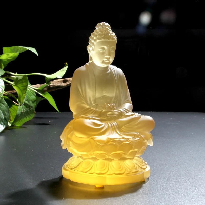 PYH Shakyani Buddha Biography Medicine Buddha Sanbao Buddha Main Offering Glazed Ornament