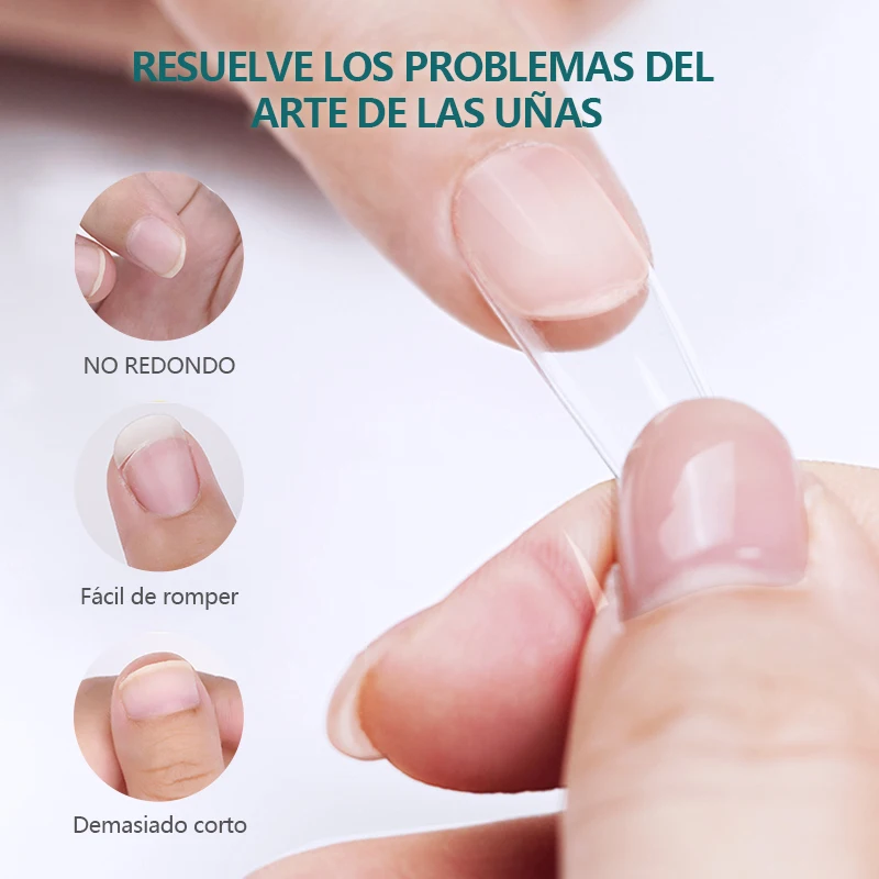NAILPOP 120pcs uñas postizas de cobertura total, ataúd, gel suave, estilo americano, tips en cápsula para sistema de extensión 5
