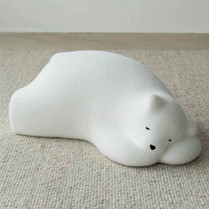 Polar Bear Lazy Sofa Sleeping Bear Creative Animal Seat Chair Cream Wind Leaning Bear Single Sofa