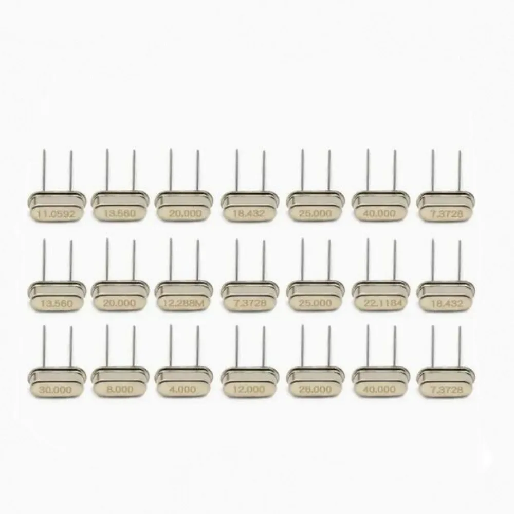 10PCS Ln-line Passive Crystal Oscillator HC-49S 4MHZ 6M 8M 10M 12M 16M 20M 24M 25M 27M 30M 11.0592M Quartz Crystal Oscillator