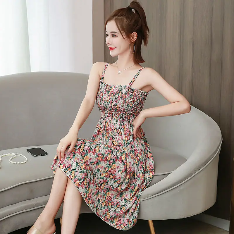 Vestido de verão deslizamento floral mulher vestido cetim chiffon vestidos para mulheres flor de seda 2024 moda alta qualidade luxo elegante chique xxl g