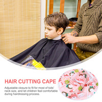 Cartoon Haircut Cape Kids Hairstyling Cloak Breathable Polyester Built-in Steel Wire No Deformation Easy Storage Children Salon