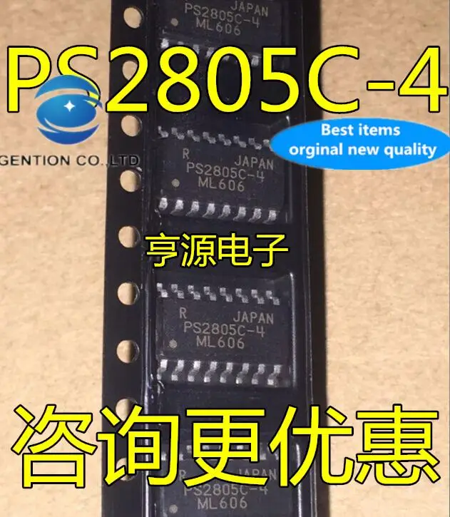 

10 шт. 100% оригинал, новинка, в наличии PS2805 PS2805C-4 SOP16 PS2805-4 оптопара с высокой изоляцией