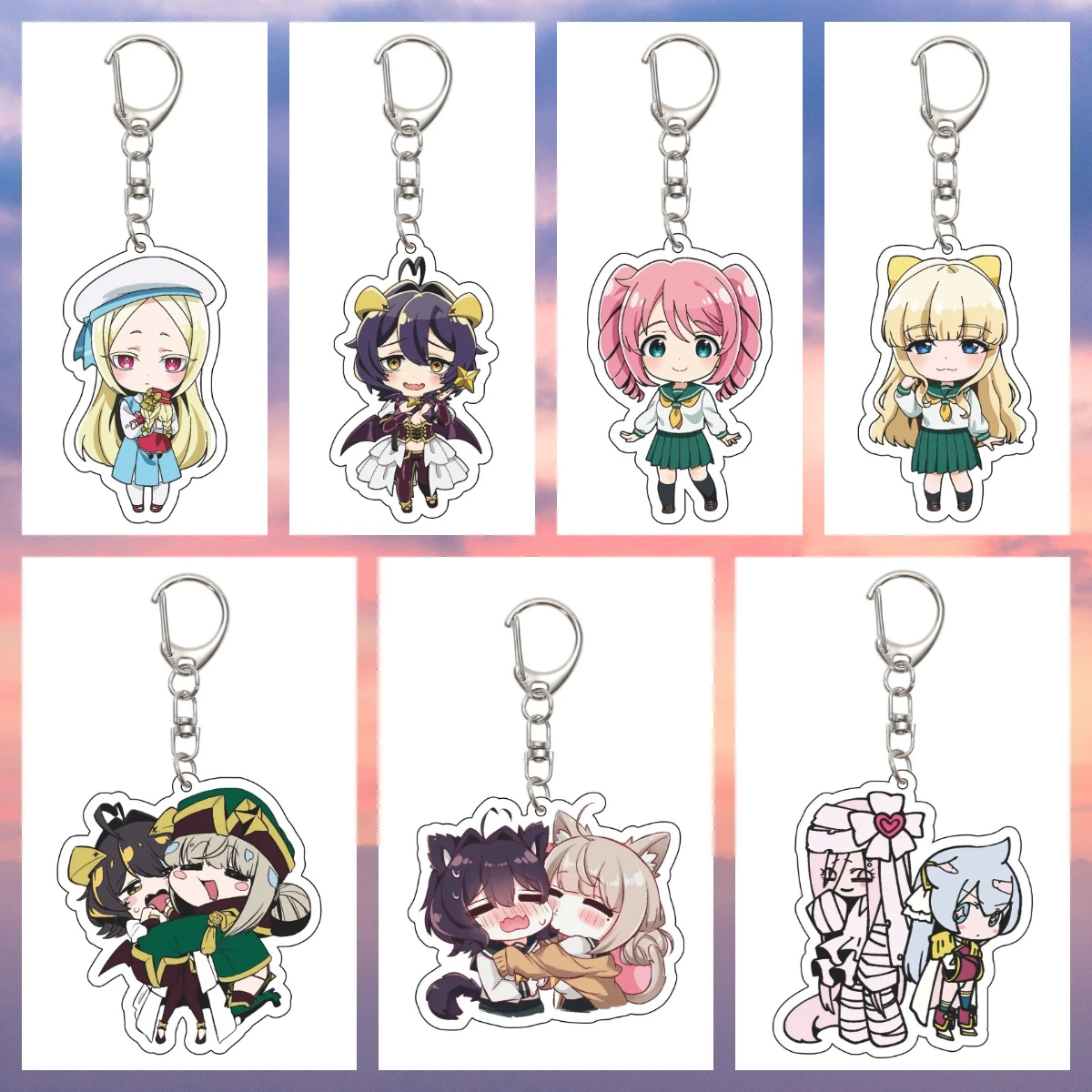 Anime-Schlüsselanhänger „Magische Mädchen“: Hiiragi Utena/Araga Kiwi – Acryl-Modellplatte, Weihnachts- und Halloween-Geschenke