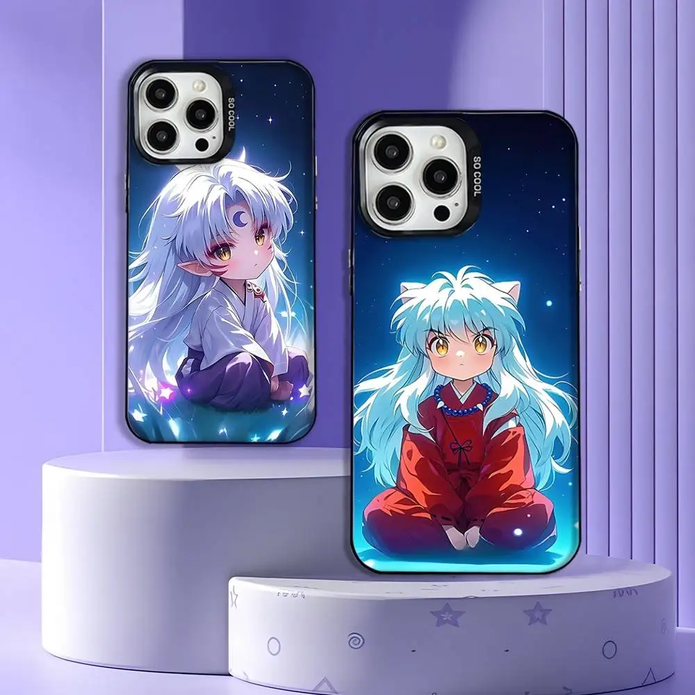 

Anime I-Inuyashas Phone Case For iPhone 16,15,14,13,12,11,Pro,XS,Max,Plus,Mini,SE Black Candy Matte Shockproof Cover