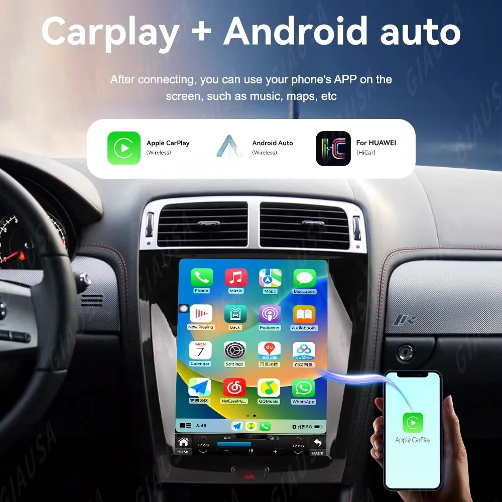 JY 12.1 inch For Jaguar XK 2006-2013 Touch Screen Android Wireless CarPlay GPS Navigation Multimedia Player Car Radio Head Unit view 2