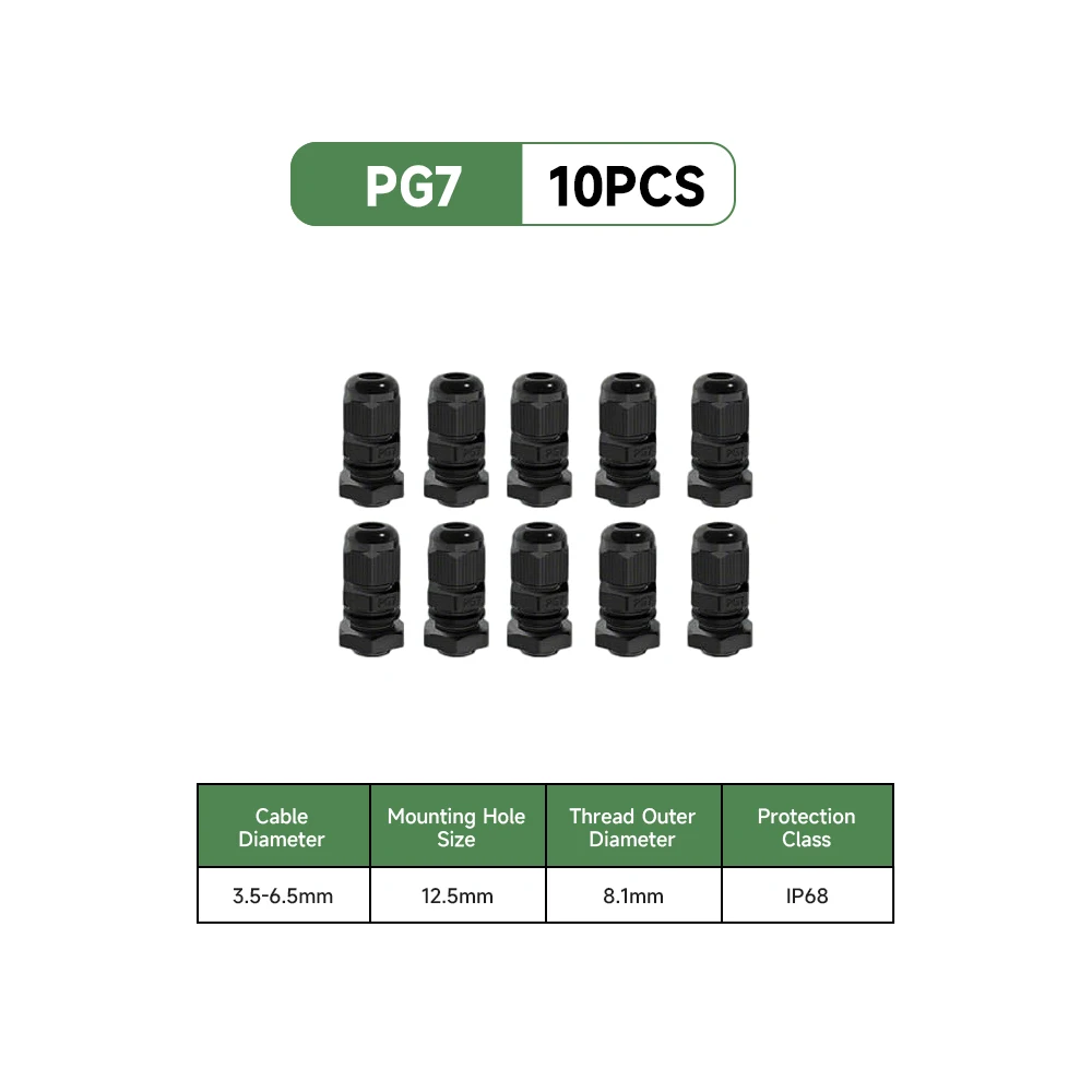 PG7-Black-10Pcs