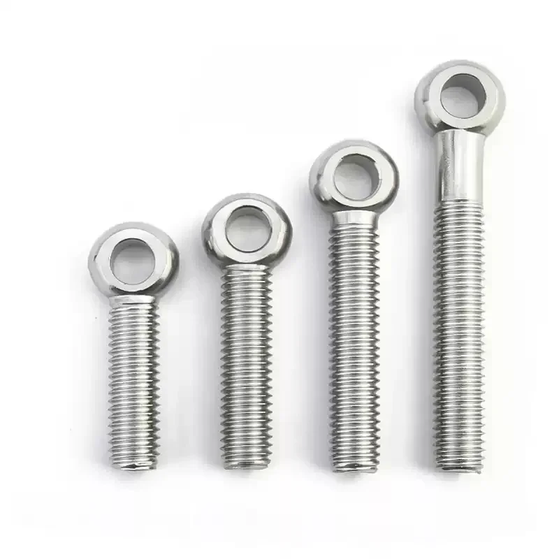 1Pcs/2Pcs M5-M12 304 Stainless Steel Ring Link Bolt, Fisheye Eye Slip Hole Screw Length 20-150mm