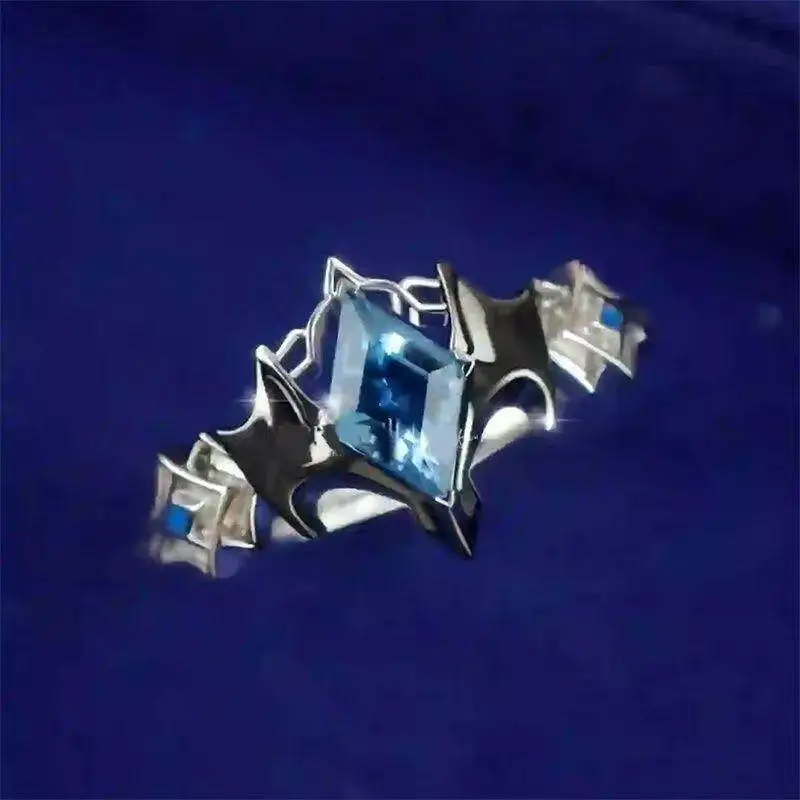 Original Doctor Impression Rings  Dottore Design Sandblasting Anime Game Peripheral COS Ring halloween regalos Doujin