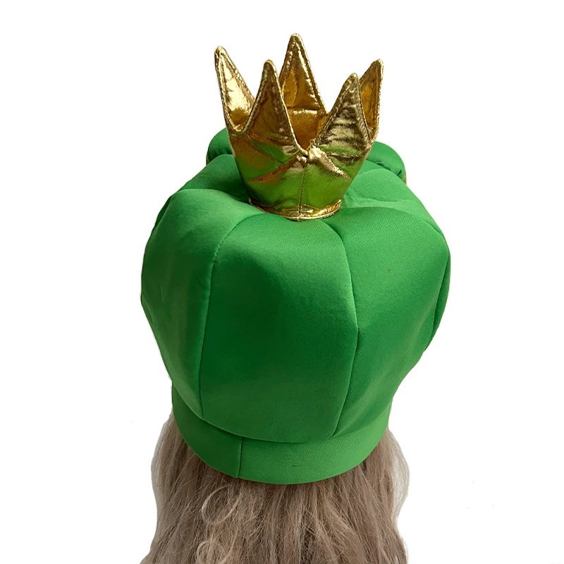 Women Frog Prince Carnival Headgear Cap Prop Men Teenagers Adult Cute Green Frog Costume Hat New Arrival 2026