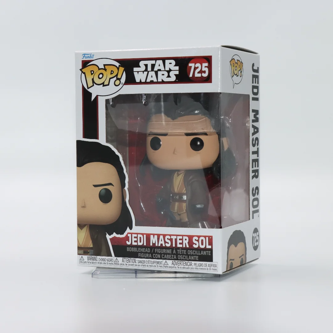 Original Funko Pop Star Wars Yoda Fandar # 724 Jedi Maestro Sol # 725 Figura de acción de anime Figura Modelo Juguete Regalo Muñeca coleccionable