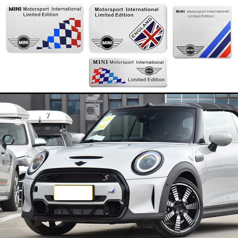 3D Aluminum Car Body Trunk Decoration Emblem Badge Stickers for Mini Cooper One S JCW Countryman R56 R55 F56 F55 R60 Accessories