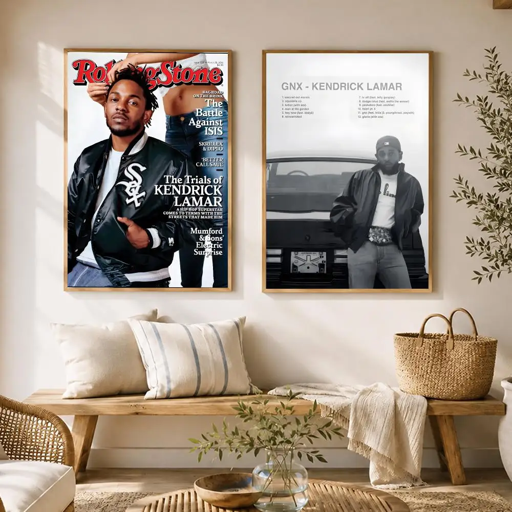 Rapper Kendrick Lamar Poster HD poster wall art self-stick no-residue for home cafe office great gift