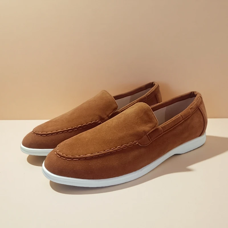

2026 классические брендовые замшевые лоферы, мужская повседневная обувь, роскошные мужские дышащие туфли без шнуровки для вождения, мокасины, туфли на плоской подошве