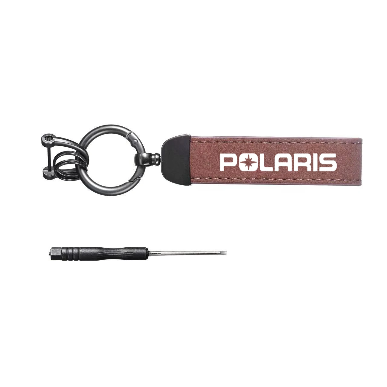 POLARIS  style motorcycle carbon fiber leather and luxury suede keychains, horseshoe buckles, and jewelry buckles