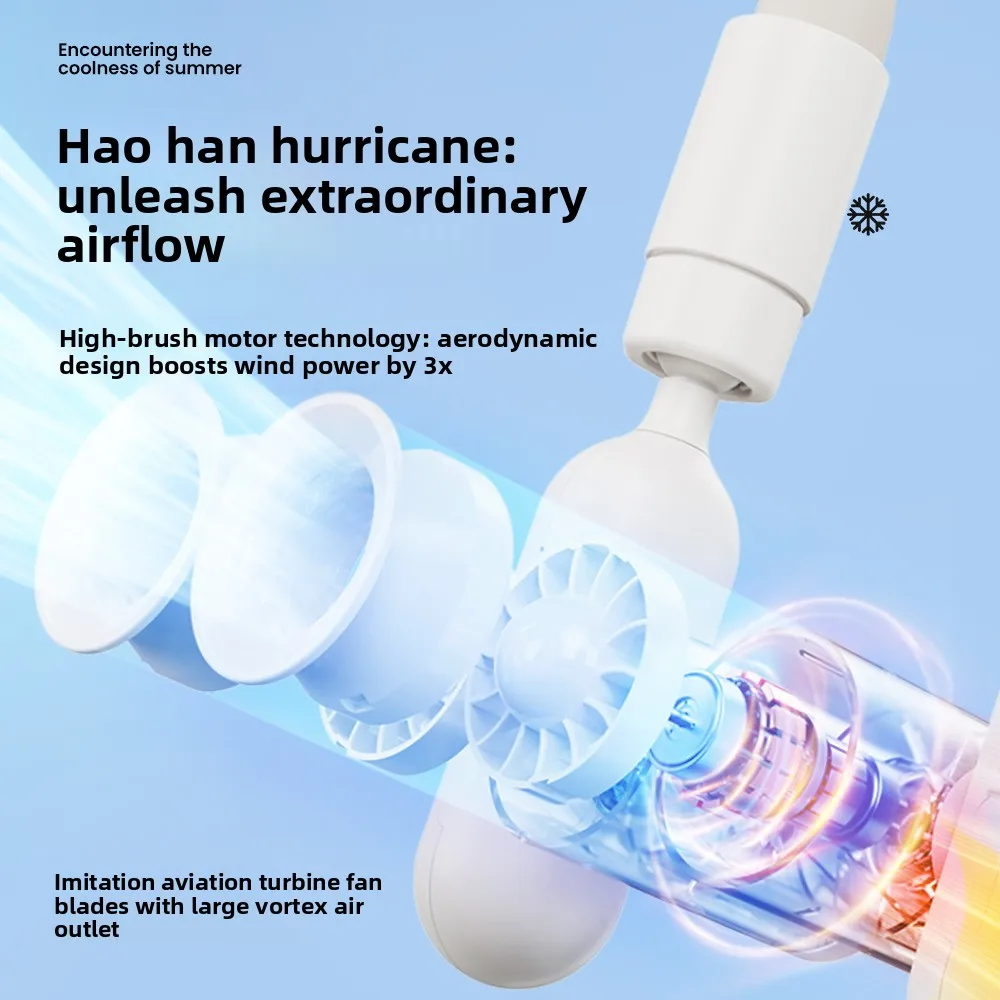 CX high-speed neck fan cooling portable ice compress long battery life new multi-function
