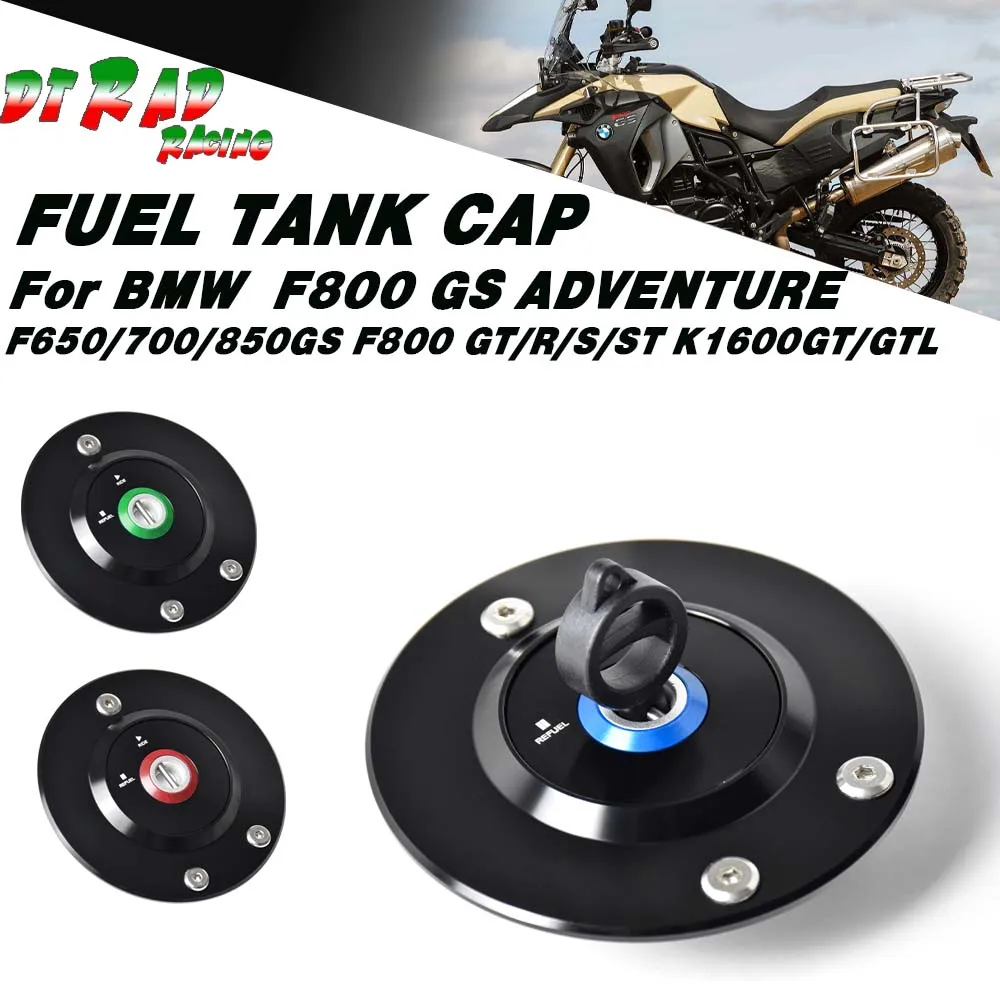 Motorcycle Tank Fuel Filler Cap Key Plug For BMW F650/700/850GS F800 GS ADVENTURE /GT/R/S/ST K1600GT/GTL Racer Gas Oil Cover