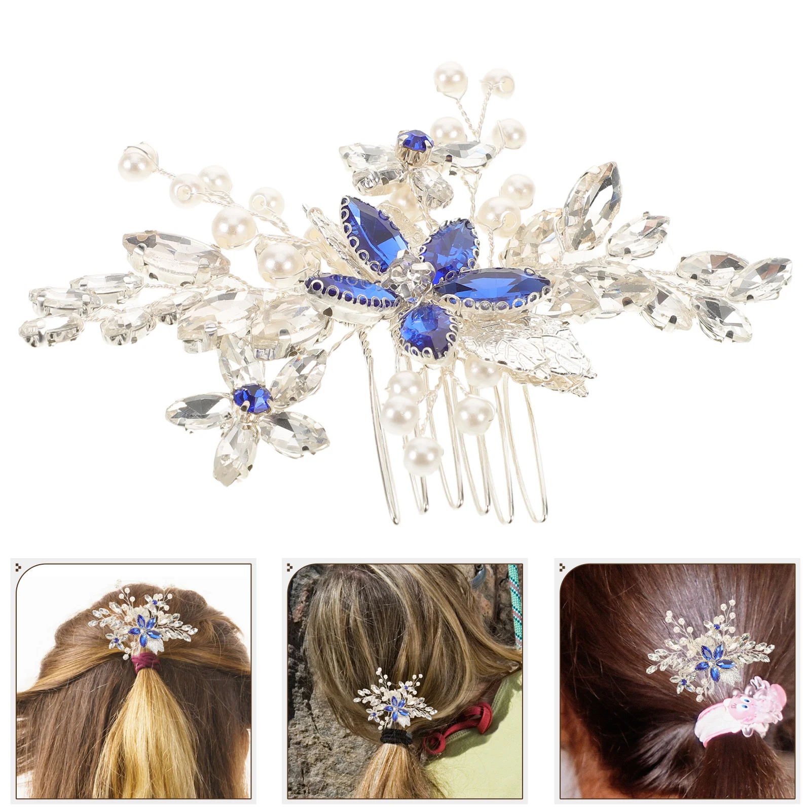 Свадебные аксессуары для волос со стразами и жемчугом
