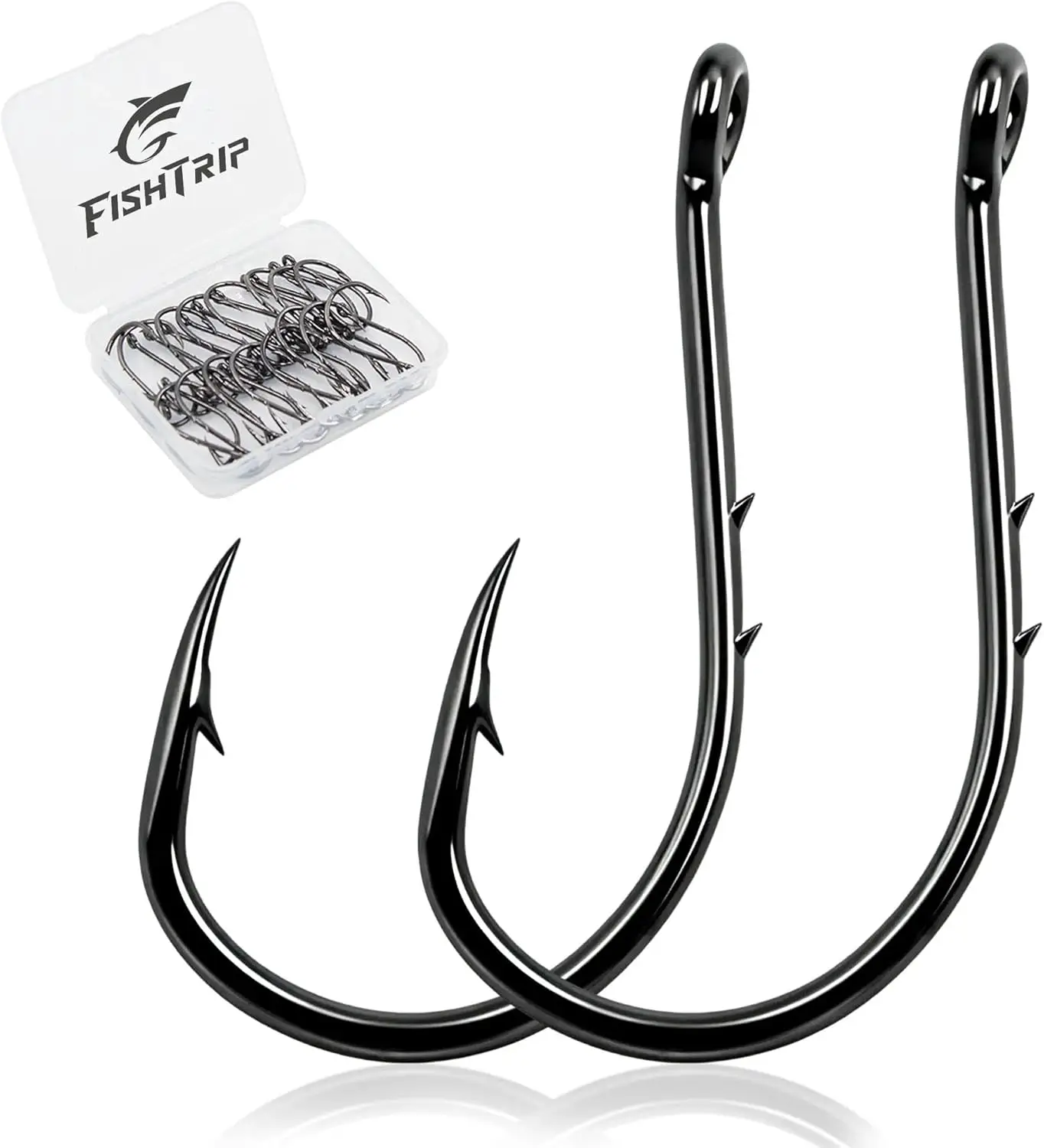

Octopus Baitholder Fishing Hooks 50/100pcs, Sharp Double Barbed High Carbon Steel Offset Circle Hooks for Freshwater Saltwater Size 8-5/0