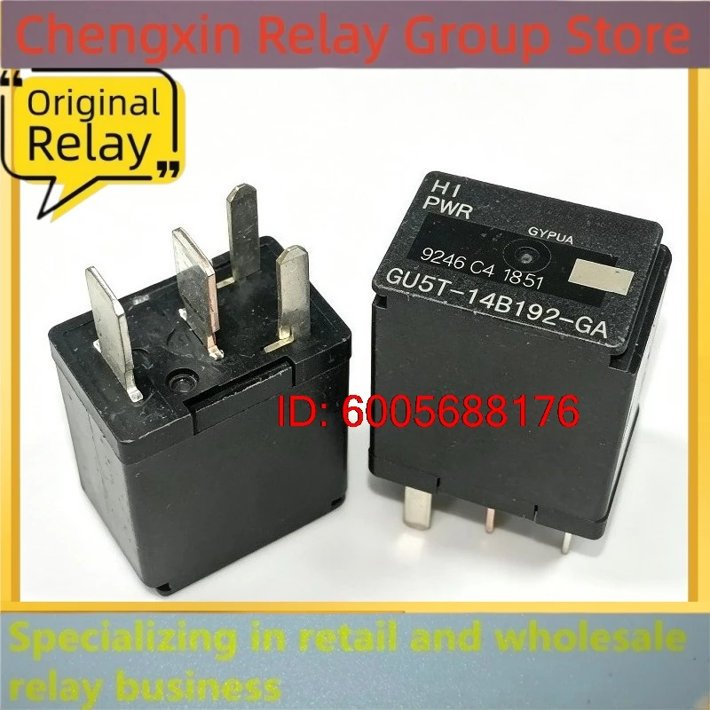 New 10pcs/lot GU5T-14B192-GA DC12V 4Pin Normally Open Automotive Power Relay Car Headlight Fuel Pump Fan Control Relay
