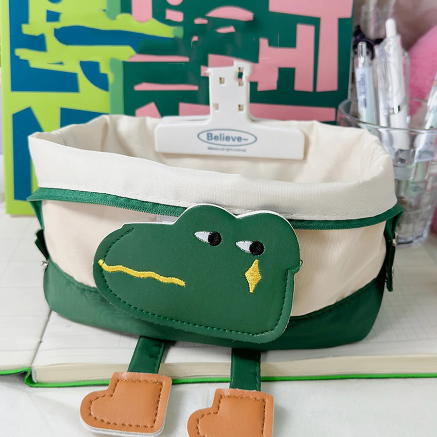 Estojo de lápis animal dinossauro, Bolsa macia, Saco de papelaria, 1pc