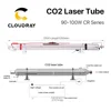 Cloudray CO2 레이저 기계용 업그레이드된 금속 헤드 유리 파이프, 90W CO2 레이저 튜브, CR90 길이 1250mm 직경 55mm 80mm 5