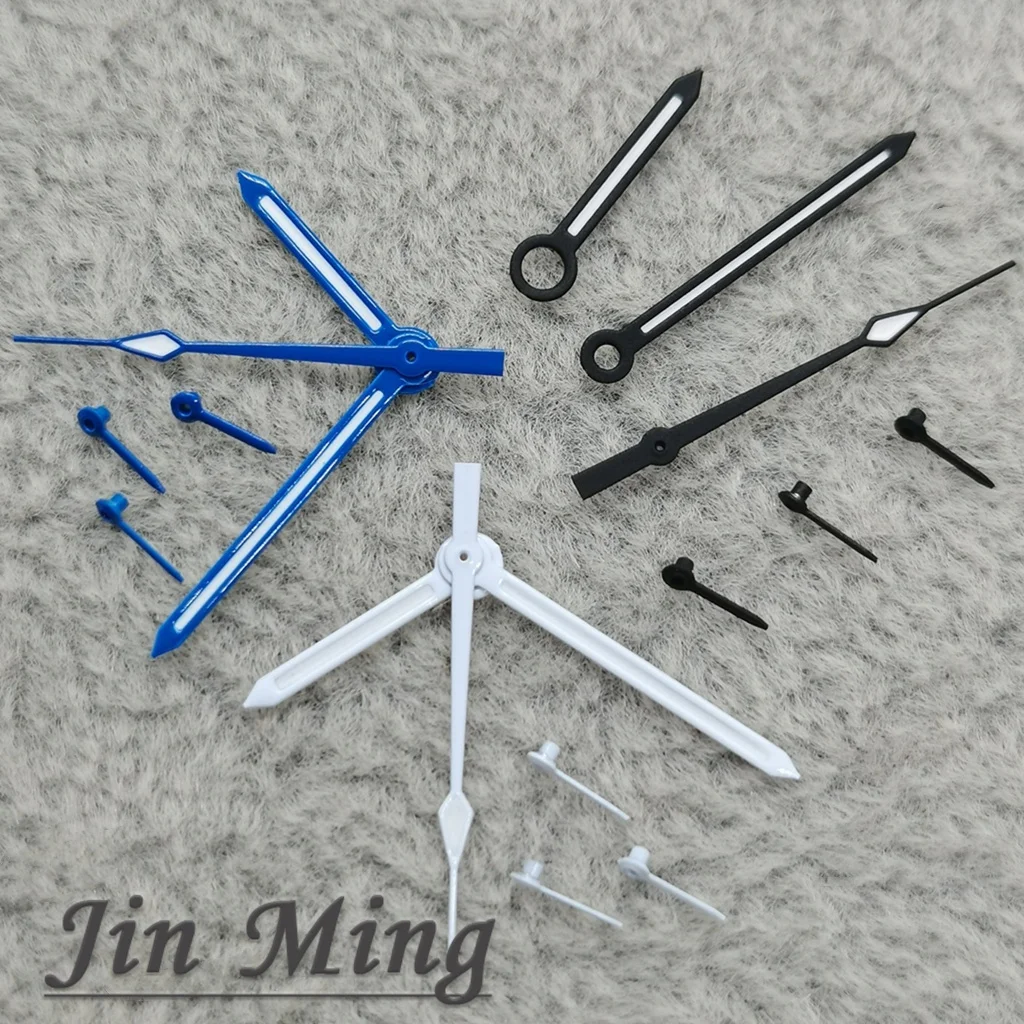 C3 Green Luminous VK63 Watch Hands Set 6 Pins Blue Black White Durable Quartz Movement Compatible VK63/VK63A Watch Pointers