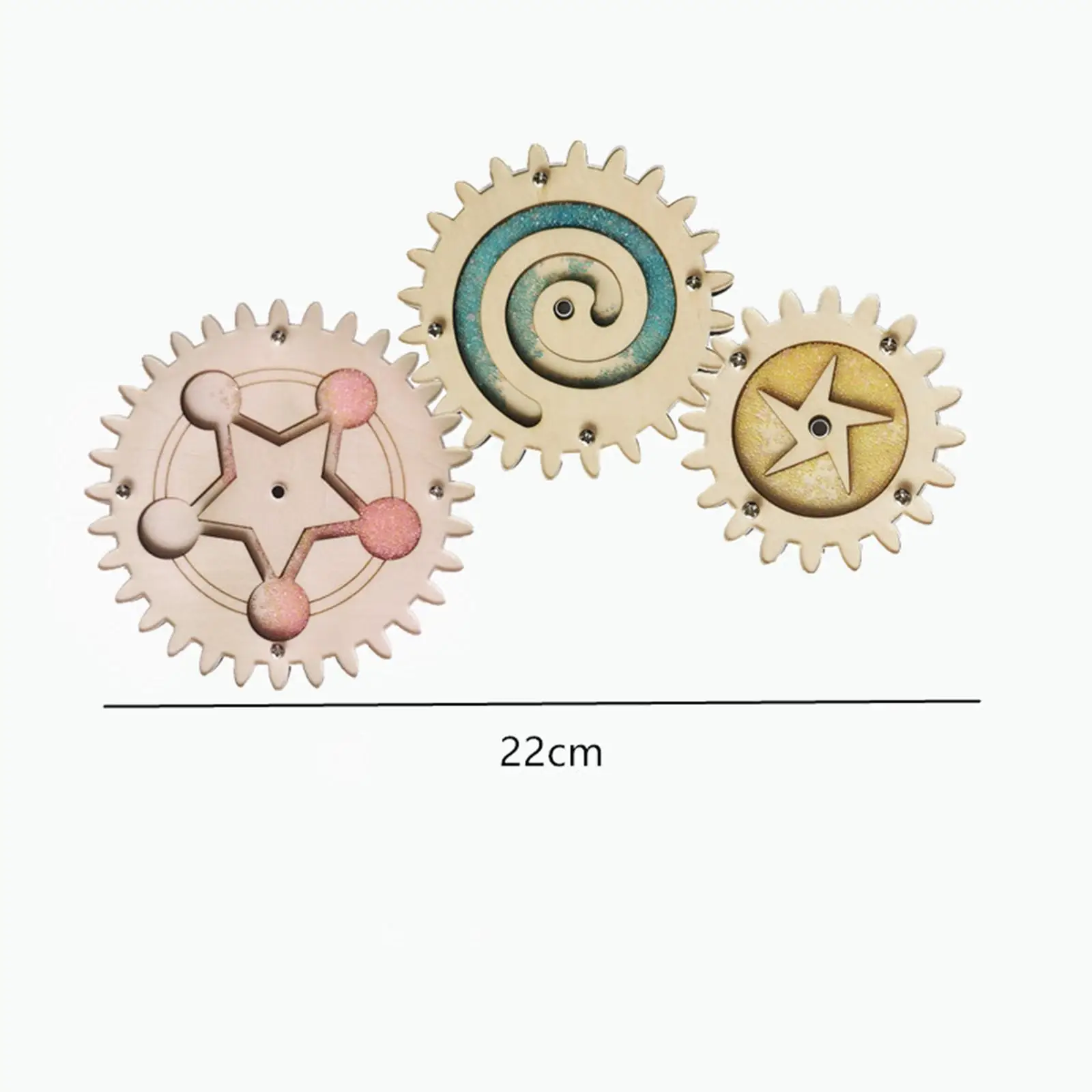 Montessori Gear Rotating Machinery Gear Colorido Criança Educacional