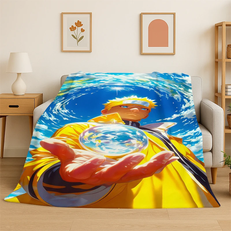 Retro Anime N-Naruto Cartoon I-Itachi Flannel Throw Blanket,Warm Cozy Blanket for Bed,Sofa,Couch,Bedroom,Living Room,Office,Gift