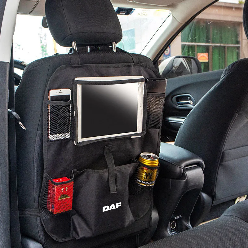 Car Seat Organizer Storage Bag With Tablet Holder Protector for Kids for Interior DAF 106xf 105 cf85 Truck lf van accessories