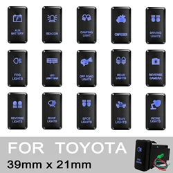 Joli à bouton-poussoir rétro4.2 bleu, antibrouillards, interrupteur de verrouillage marche et arrêt pour Toyota Prado 4Runner Landcruiser FJ Cruiser keepoma, 12V