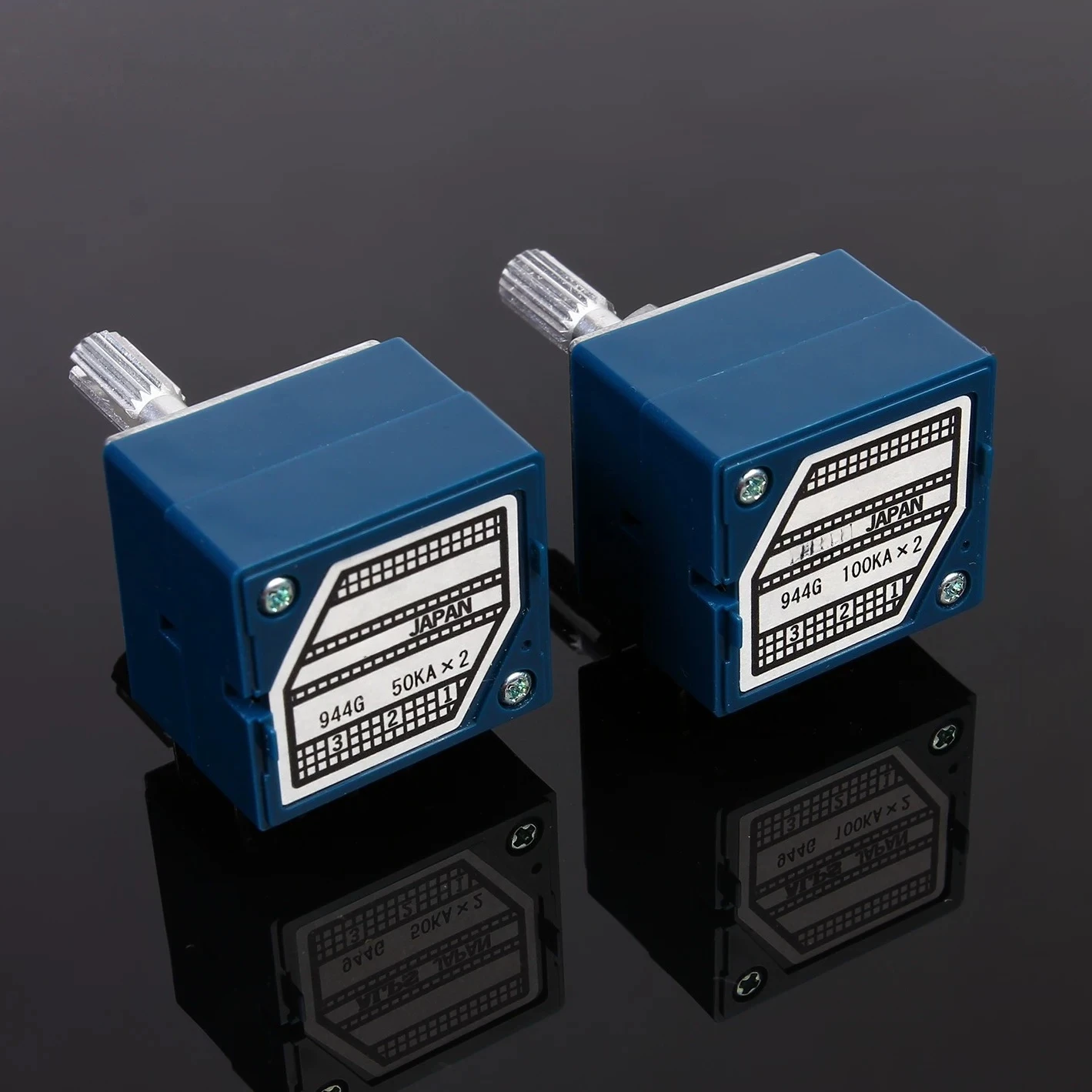 Potentiometer for ALPS 27 Type 8Pin Dual 50KA 100KA With Tap Loudness Shaft 25MM 1 Pack