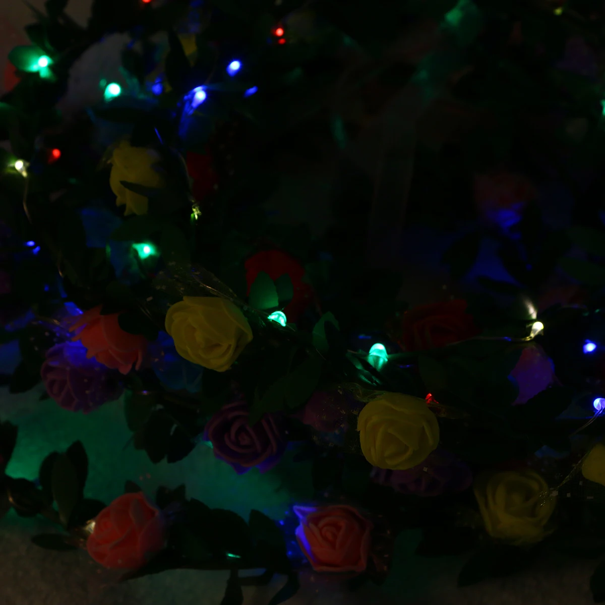 

4 pcs Led Flower Crown Glow Garland Headband 3 Modes Adjustable Durable Repeated Use High Simulation Vivid Beautiful Suitable