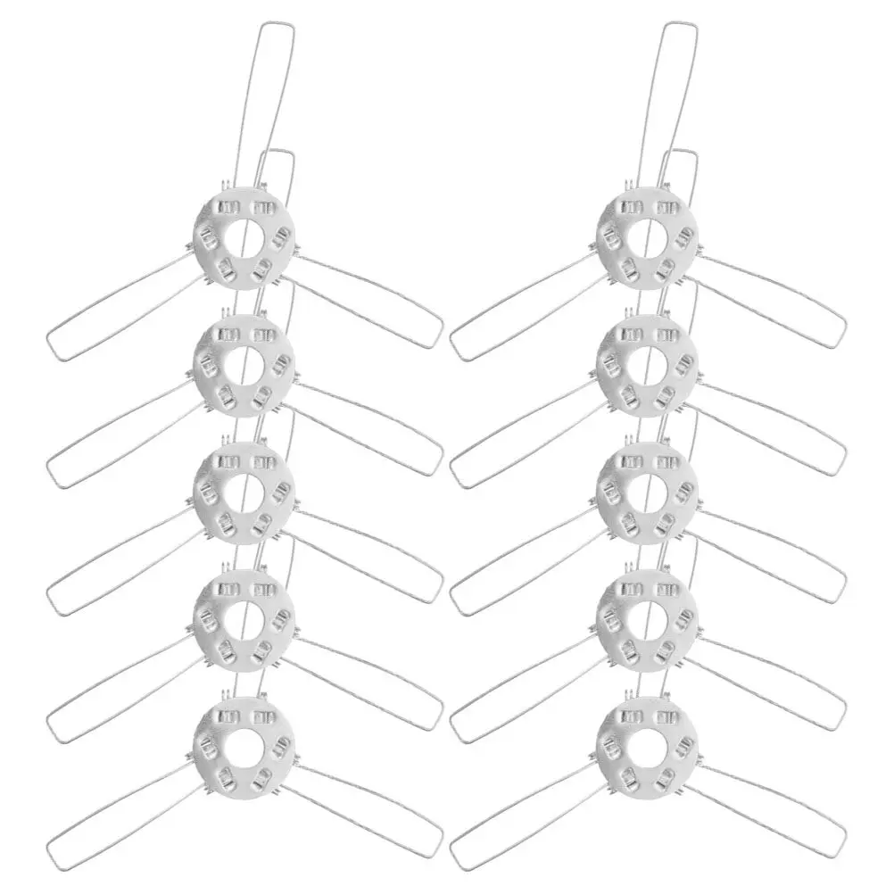 10Pcs Lampshade Spring Clip 3 Fork Bracket Secure Glass Fabric Lampshade Holder DIY Lighting Fixture Components