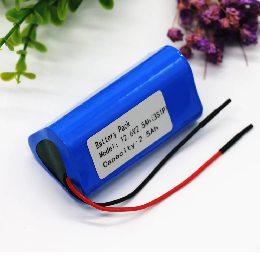 FTJLDC 12V 5Ah Battery 3S1P 12.6V/11.1V 2500mAh 18650 Lithium-ion Battery Pack with 5A BMS for Backup Power Ups CCTV Camerar