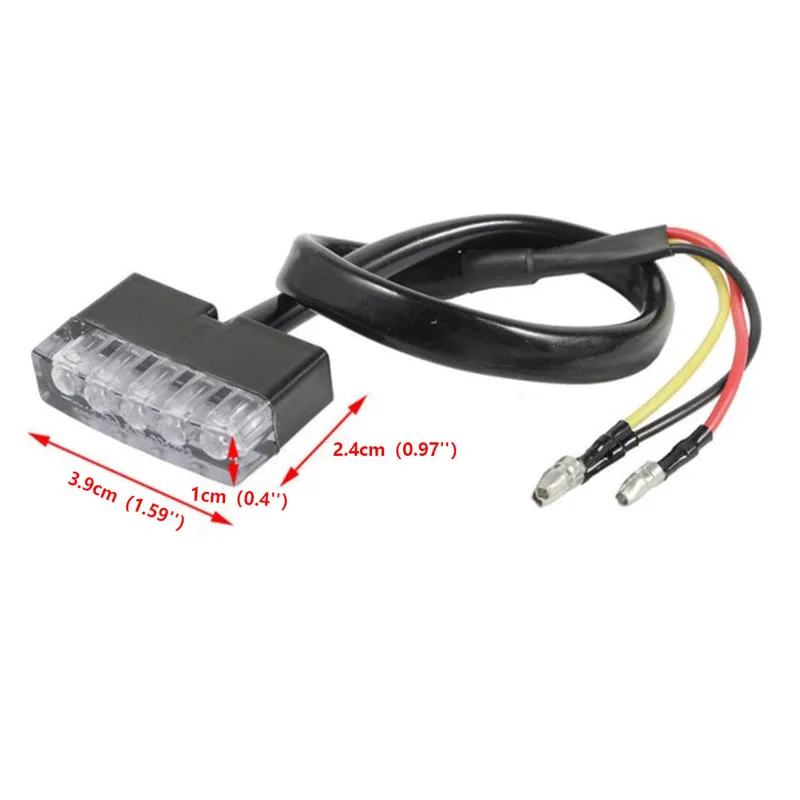 دراجة نارية حمراء خلفية الذيل 12 فولت Mini 5 LED انخفاض استهلاك وقف ضوء الفرامل