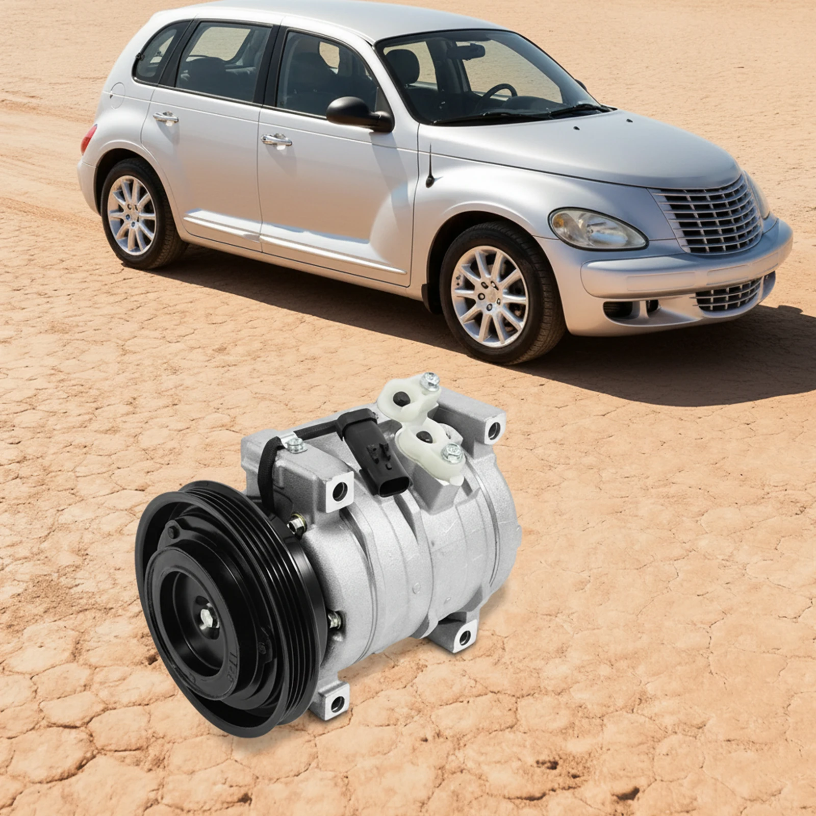 AC Compressor, Automotive AC Compressor, Car Air Conditioning Pump, Premium Metal Construction High Durability Perfect Compatibility for Auto Use