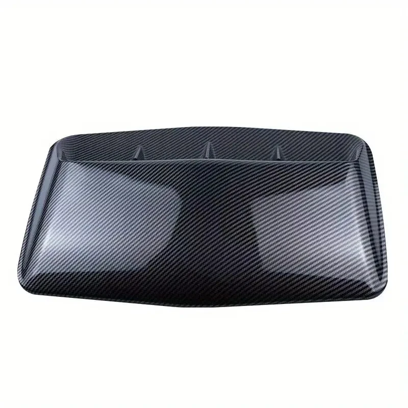 Universele Auto Luchtuitlaat Kap Koolstofvezel Motorkap Basis Decoratieve Cover met Tape Buitenkap Auto Air Intak Scoop Accessoires