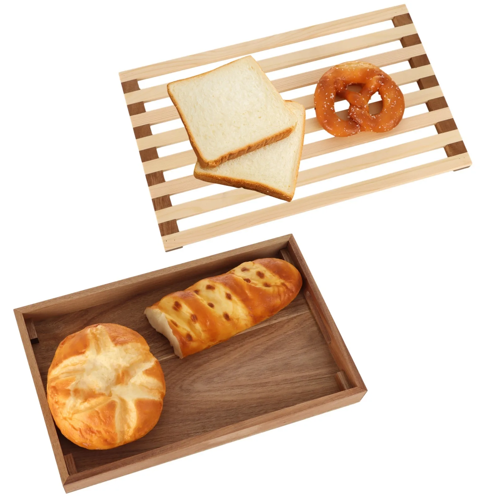 Bread Cutting Board With Tray Wooden Bread Slicer With Crumb Tray Large Bread Board Crumb Catcher Bread Serving Tray For Kitchen