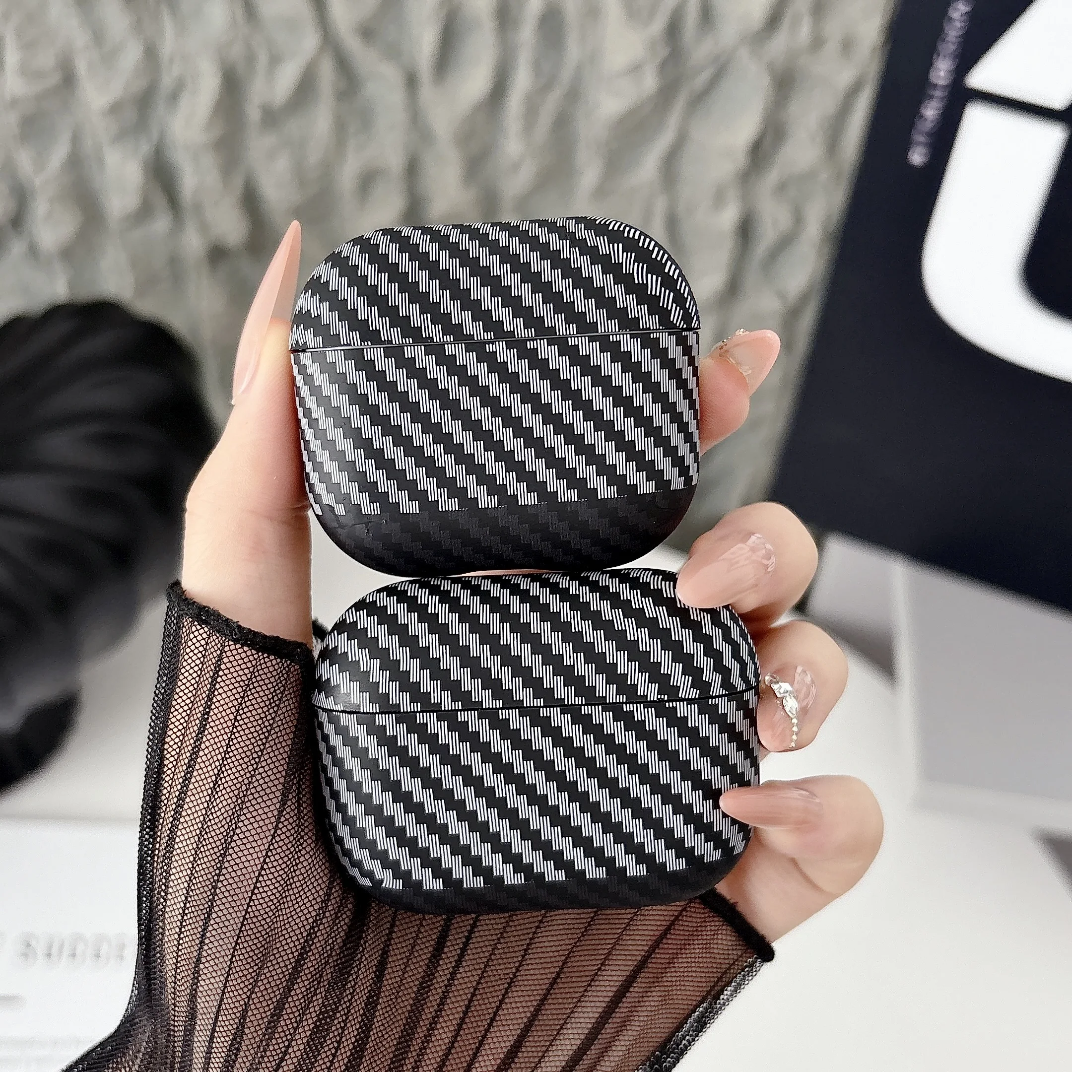 Suitable for  AirPods pro3/pro2 Earphone Case Carbon fiber high-end business for AirPods1/2/3/4/ Pro3/pro2 /pro case