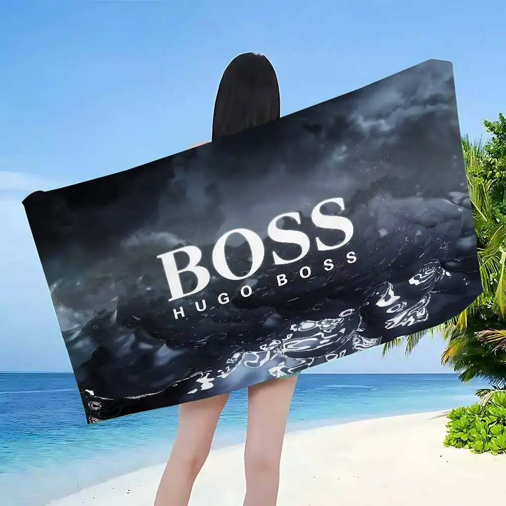 Fashion Brand H-Hugo B-Boss Luxury Beach Towel Colorful Bath Towels for Girl Microfiber Quick Dry Custom Sand Free Beach Spa Gym view 4