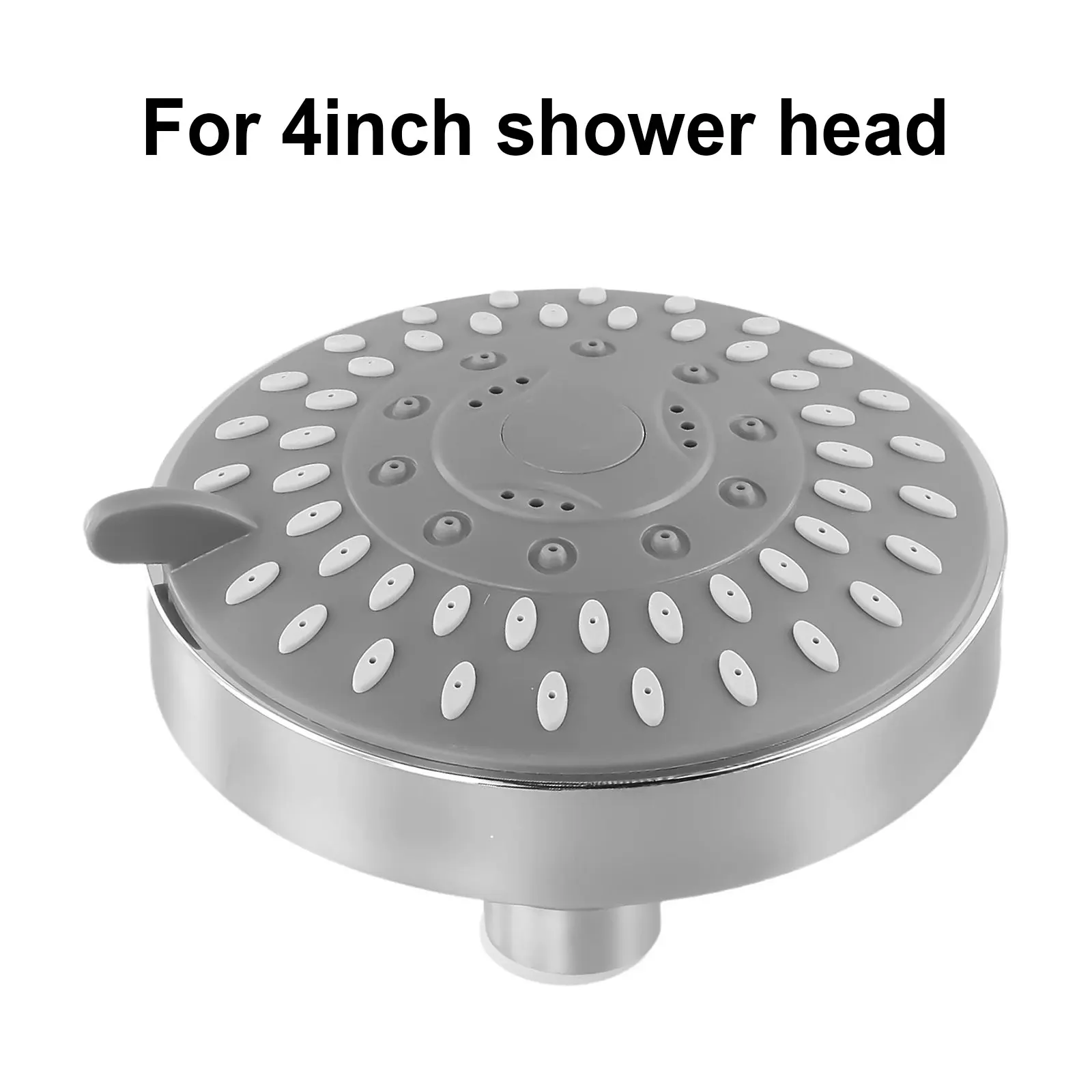 1pc Bathroom Showers Head High Pressure Shower Head Sprayer 4 In Rainfall Nozzle Fixture Wall-Mounted Chrome 5 Mode Adjustables