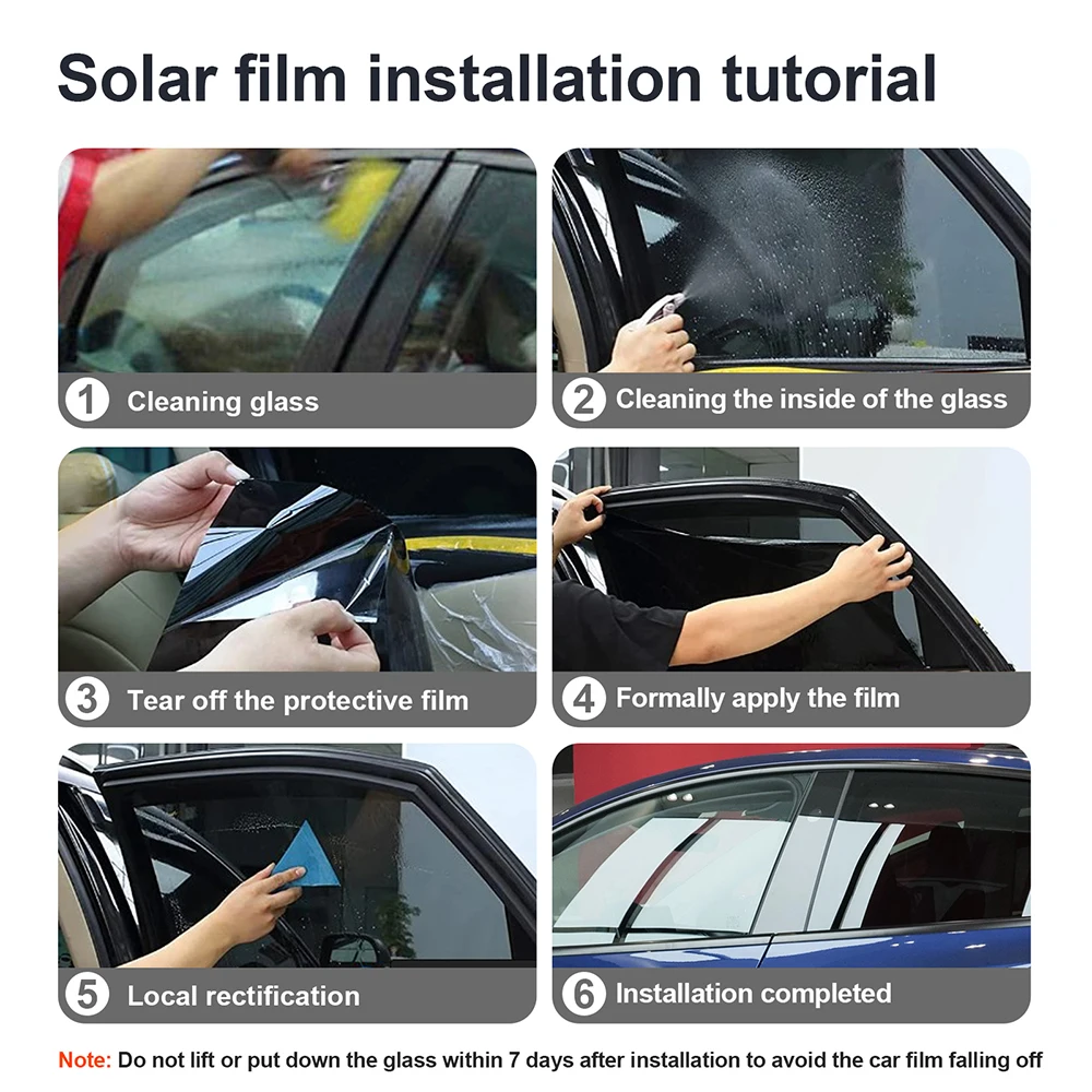 Black Car Window Foils Tint for Chevrolet Silverado 1500 2019-2024 Film Exterior Accessories Solar UV Protection Privacy Sticker