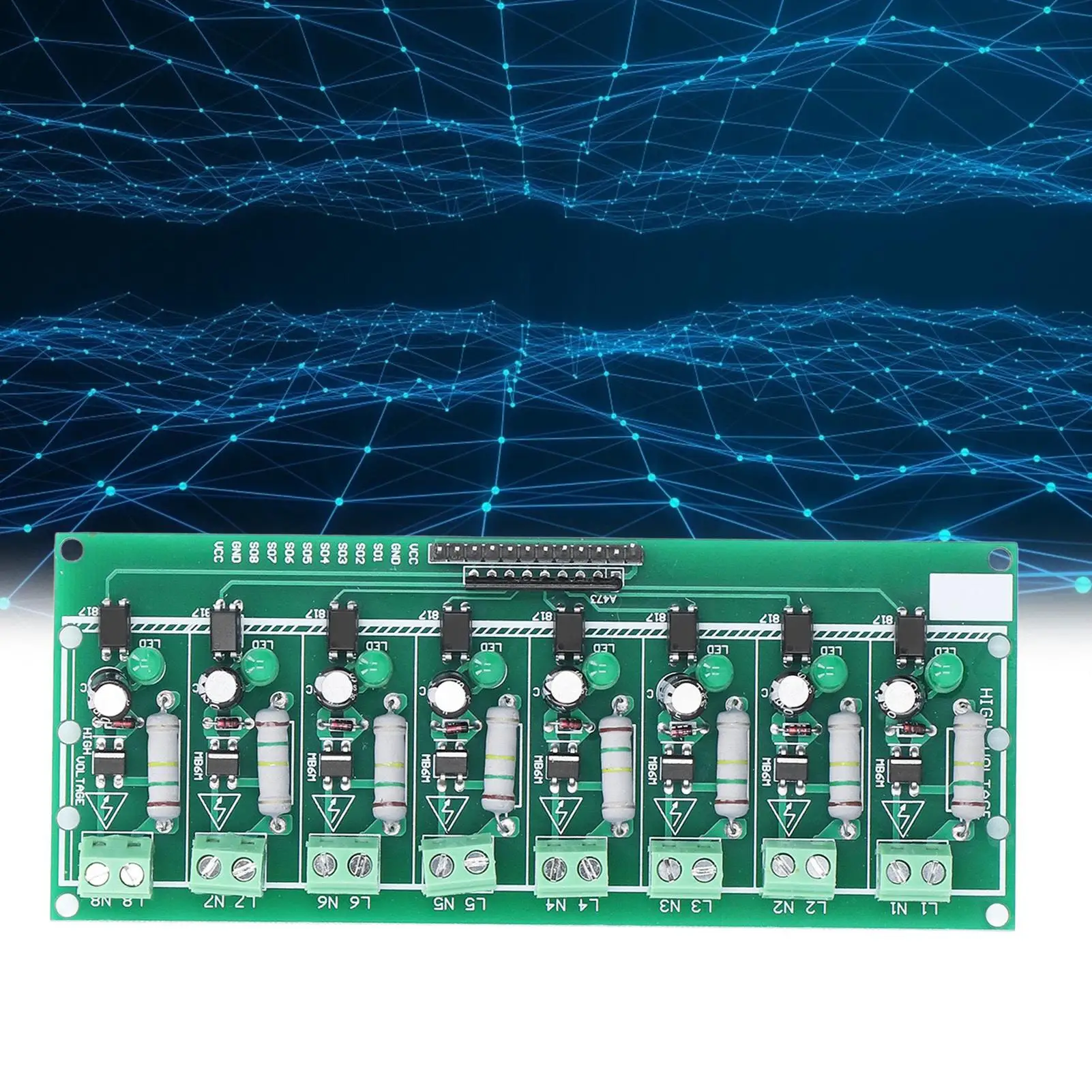 220V AC Optocoupler Isolation Voltage Detect Board 8 Channel PLC Detection Module for diy