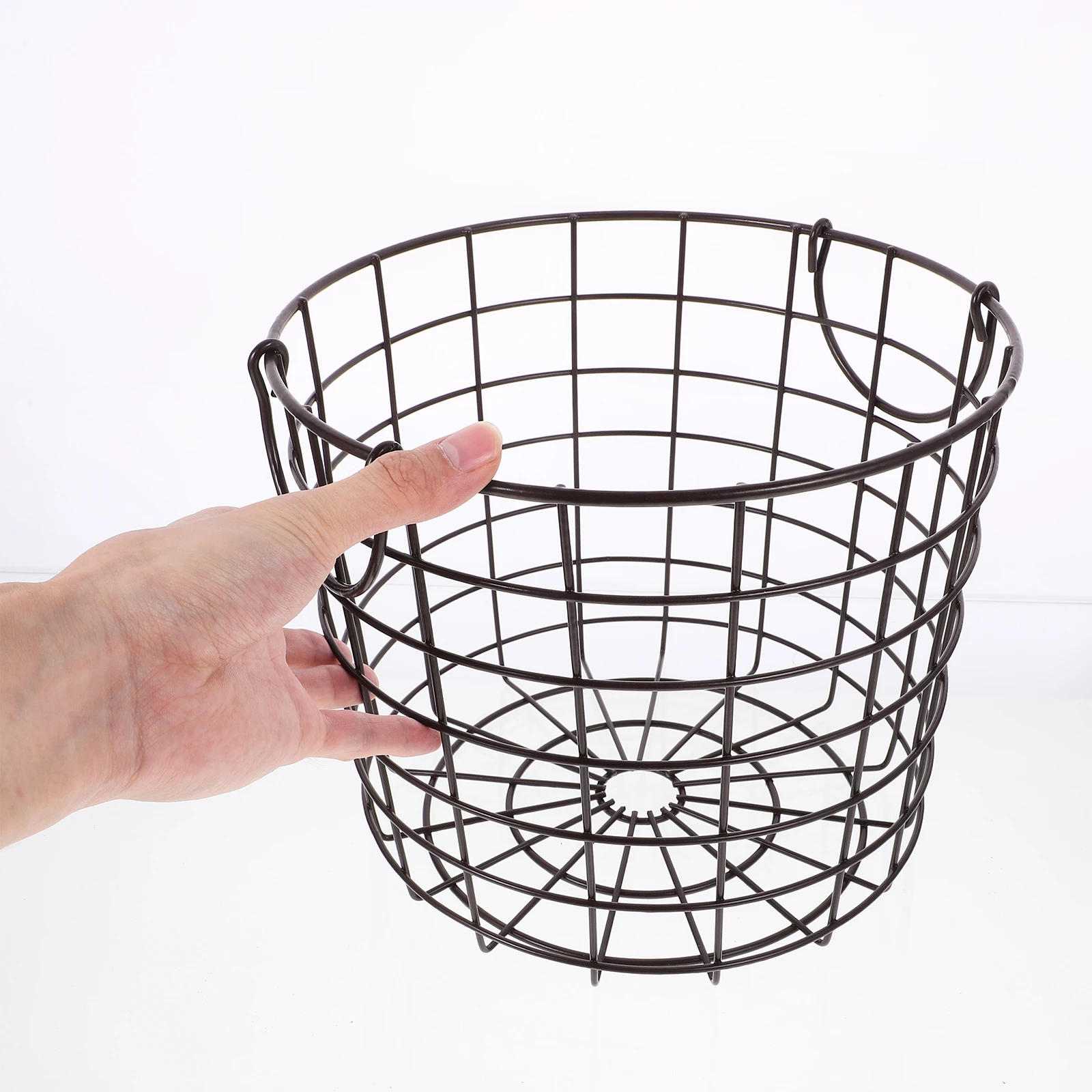 

1pc Laundry Basket Clothes Iron Laundry Hamper Hamper Wire Storage Baskets Portable Home Household Reusable Large Capacity