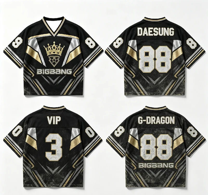 Women 20th Anniversary 2026 World Tour Mixed Mesh Jersey Concert G-Dragon Fans Jersey T-Shirt Short Sleeve Men Beach T-Shirt