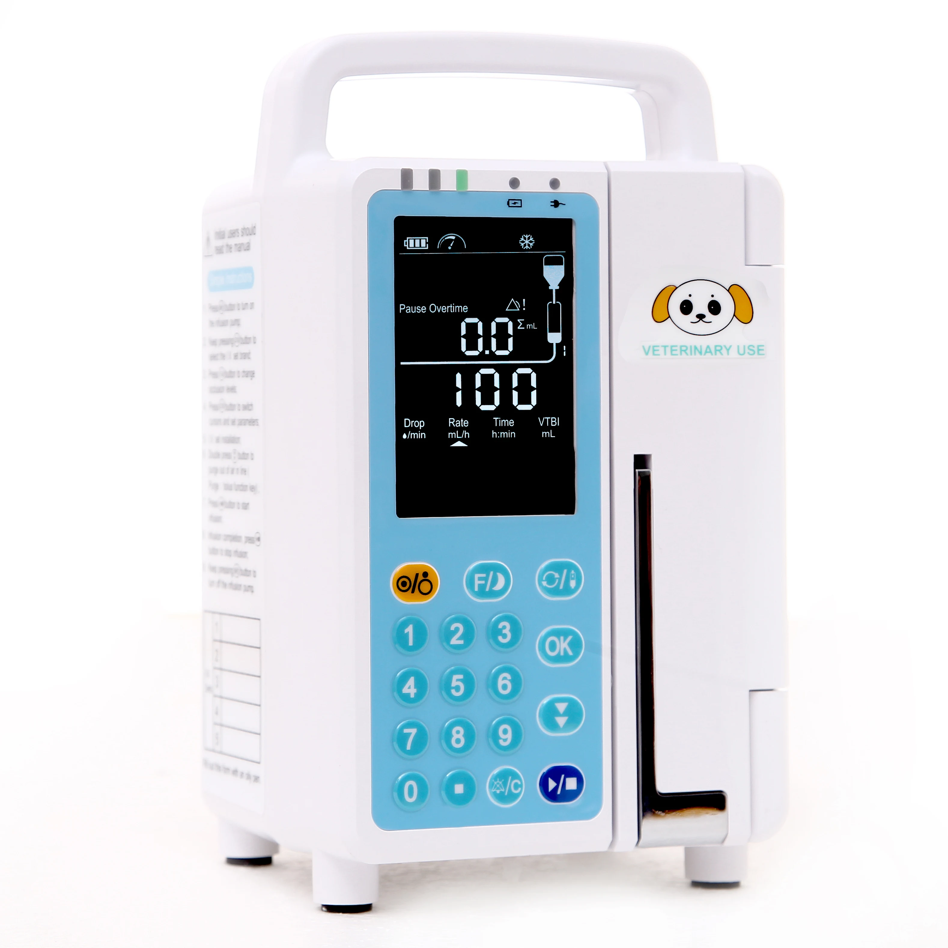 Portable Multi-Mode Class III LCD Veterinary Infusion Pump With Chemotherapy Support For Hospital Use
